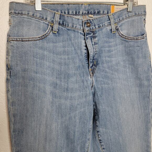 GAP 1969 Womens Long & Lean 54023 Stretch Flare Mid-Rise Light Denim Jeans✨️12R - Picture 5 of 12